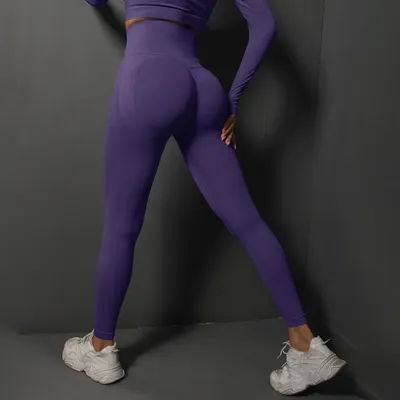 Leggings de yoga taille haute pour femmes, sans coutures, effet push-up, leggings de sport, fitness, course à pied, rehaussement des hanches, pantalons de yoga, leggings de gym hautement élastiques