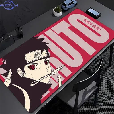 Tapis de souris de jeu NARUTO Uchiha Shisui, accessoires de bureau pour joueurs, tapis de clavier antidérapant, grand tapis de sol pour PC, tapis de souris pour jeux d'animation.