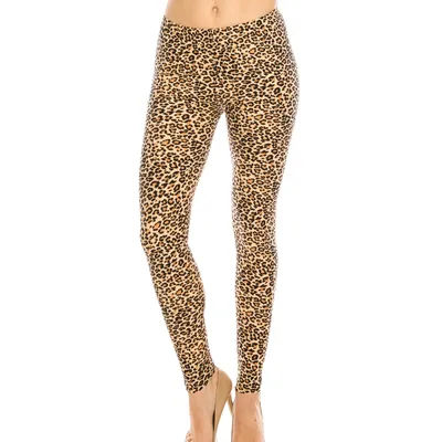 Leggings pour femmes à taille mi-haute doublés en polaire, imprimé léopard classique, coupe ajustée, pantalon thermique d'hiver.