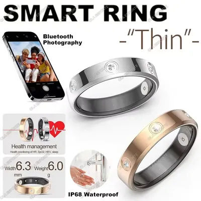 Nouvelle Bague Intelligente Femme Diamant Mode 2026 Étanche IP68 Moniteur Fréquence Cardiaque Podomètre Sportif Anneau de Fitness Nouveauté