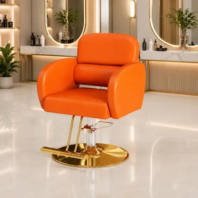 Classic Fashion Barber Chair Trendy Premium Salon Furniture Simple Exquisite Modern Barber Seating with Wheels for Beauty Salon