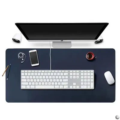 Tapis de protection pour bureau à domicile de grande taille 70x35cm, bleu roi, tapis de souris en cuir PU suédé, imperméable, tapis de clavier, tapis de souris pour jeux.