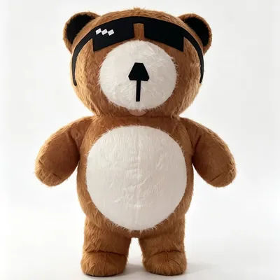 Adult Wearable Giant Fluffy Brown Bear Inflatable Mascot Costume with Sunglasses Cartoon Teddy Bear Suit for Halloween Parade An