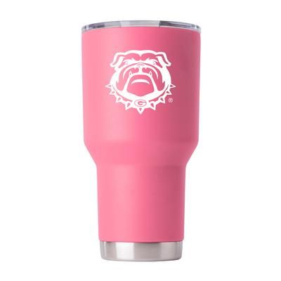 Georgia Bulldogs 30 oz. Stainless Steel Powder Coated Tumbler Pink