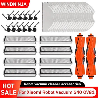 For Xiaomi Robot Vacuum S40 OV81 Dust Bags Side Brush Mop Cloths Roller Brush HEPA Filter Vacuum Cleaner Cleaning Accessories