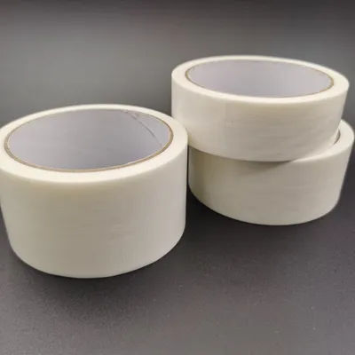 White Industrial Cloth Duct Tape Super Sticky Heavy Duty Adhesive No Residue Easy Tear for Carpet Binding, Repair, and Bundling