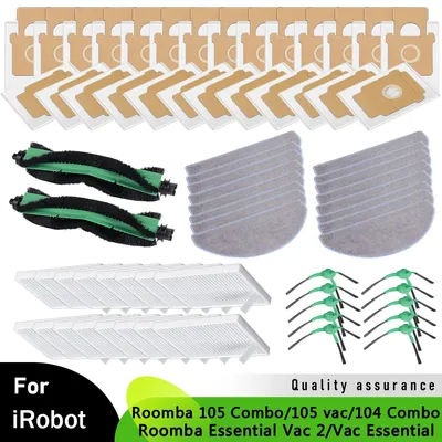 For IRobot Roomba 105 Vac/104/105 Combo Essential Y011040 Q0120 Robot Vacuum Main Side Brush Dust Bag Mop Cloth Filter