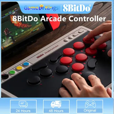 8BitDo Arcade Controller All-Button Wired,2.4G Wireless,Bluetooth Arcade Controller for Nintendo Switch/Switch 2 Low-profile