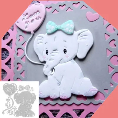 Animal Baby Dies Elephant Metal Cutting Dies Stencils For DIY Scrapbooking Decorative Embossing Handcraft Die Cutting Template