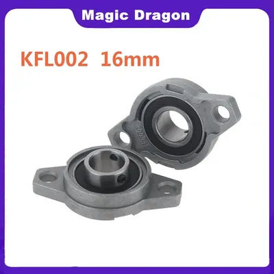 2/10Pcs KP002 KFL002 16MM Diameter Bore Diameter Self Aligning Zinc Alloy Flange Pillow Block Bearing KFL002 KP002 16mm