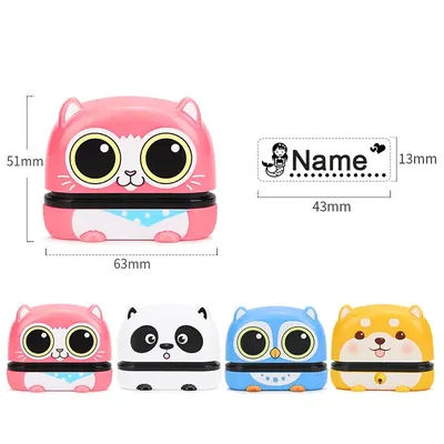 Customized Name Stamp Chop Gift 2X50cm Tape Waterproof Personal Student Child Baby Engraved Name Seal Non-fading Kindergarten