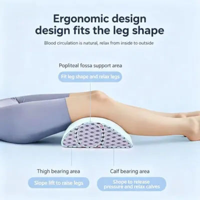 JFLEGAL Memory Foam Leg Pillow - Wedge Shaped Elevation Cushion for Leg & Knee SupportPain Relief Reduce Swelling