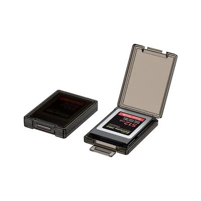 Étui de rangement pour cartes mémoire pour 6/12 cartes CFexpress Type-B / XQD, antichoc, en plastique transparent, organiseur de cartes mémoire, étui de transport