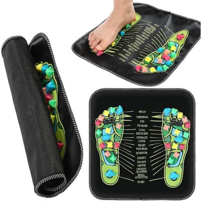 Tapis de massage des pieds 35CM, réflexologie, tapis de marche sur pierres, tapis d'acupression, relaxant pour les longues périodes assises, outils de soin des pieds