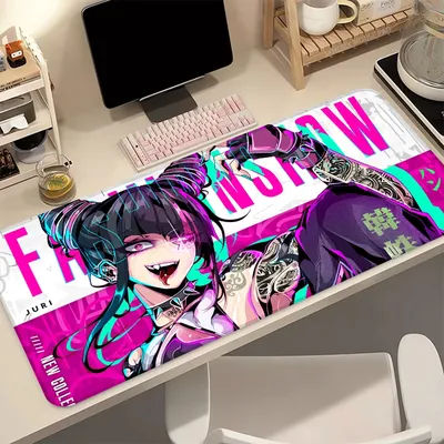 Tapis de Souris HD pour Bureau et Gaming, Motif Anime Fille Mignonne, Tapis de Souris PC Kawaii pour Gamer, Accessoires Informatiques, Tapis de Clavier