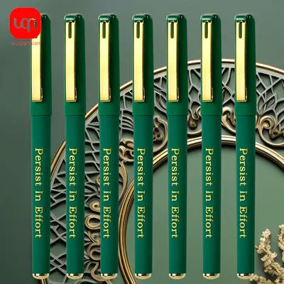 Stylo gel neutre vert givré WQN-3/6/12PCS, pointe de 0,7 mm, encre verte, écriture fluide, fournitures de bureau pour étudiants