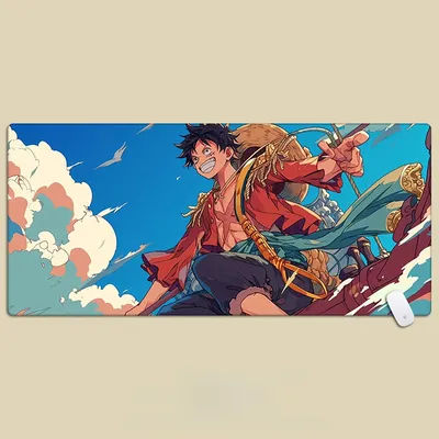 Tapis de souris premium ONE PIECE Luffy Roronoa Zoro, accessoire d'anime, tapis de bureau pour ordinateur de jeu pour garçons, tapis de clavier