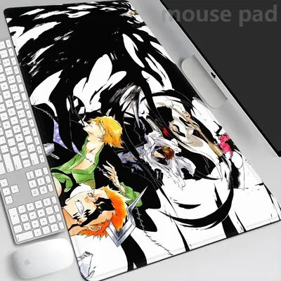 Tapis de souris Anime HD XXL, Kurosaki Ichigo, grand tapis d'ordinateur, Manga en caoutchouc, pour bureau, 40x90CM, grand tapis pour ordinateur portable