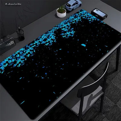 Tapis de souris Sakura Japon, tapis de souris à fleurs de cerisier XXL, ordinateurs portables, jeux, grand tapis de bureau, anime, tapis de bureau, clavier de jeu, tapis d'ordinateur