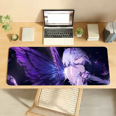 Tapis de souris en caoutchouc antidérapant pour ordinateur portable, Anime Honkai Castorice, tapis de souris pour joueurs, décoration de bureau