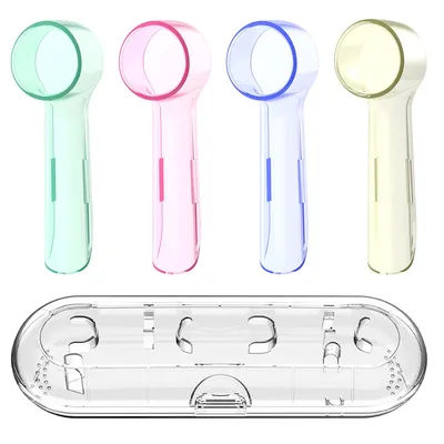 Étui de voyage pour brosse à dents électrique Portable et housses de protection anti-poussière pour tête de brosse, Compatible avec les brosses à dents électriques Oral B