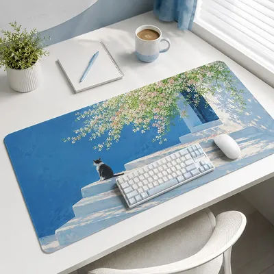 Tapis de souris Black Cat Gamer XL, nouveau grand tapis de souris personnalisé pour la maison, tapis de souris XXL, tapis de souris en caoutchouc naturel souple, tapis de souris de bureau