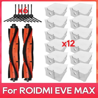 Fit For ( ROIDMI EVE MAX ) Accessories Parts Main Side Brush Dust Bag Robot Vacuum Cleaner Kit Replacement