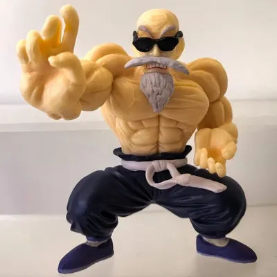 Dragon Ball Muscle Master Roshi Figure Sunglasses Collectible Statue Model for Anime Fan Desktop Table Decor Ornament Gift