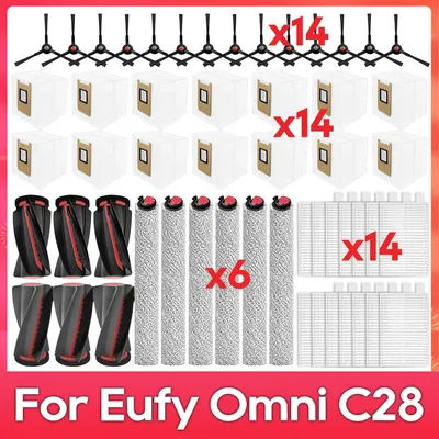 Fit For ( Eufy Omni C28 ) Accessories Main Side Brush Filter Mop Roller Dust Bag Robot Vacuum Cleaner Parts Replacement