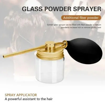 【B】1 pièce Pulvérisateur de poudre de talc en fibre, applicateur de fibres densifiantes pour cheveux contre la perte de cheveux, flacon pulvérisateur de poudre pour salon de coiffure