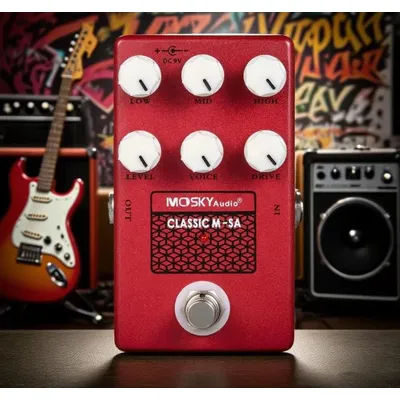 Pédale d'accordeur de guitare avec haut-parleur, pédale d'effet de guitare basée sur le personnage Tech21 SansAmp, unité de Simulation californienne, niveau vocal