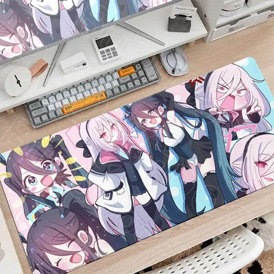 Tapis de bureau HD imprimé Blue Archive Kei & Alice, tapis en caoutchouc, tapis de souris de jeu Kawaii Anime Girls, grand tapis pour ordinateur, accessoires de bureau