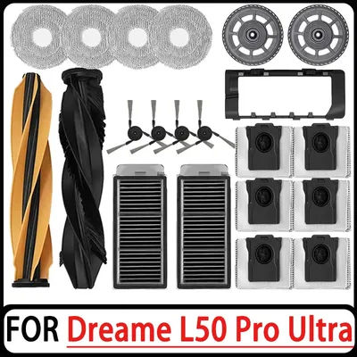 For Dreame L50 Pro Ultra Robot Vacuum Cleaner Replacement Accessories Main Side Brush Mop Cloth Hepa Filter Dust Bag Parts Spare