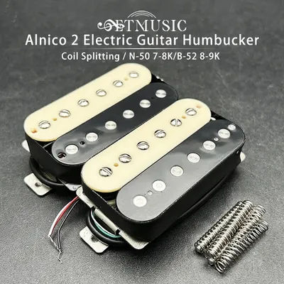 Micro Humbucker Alnico II pour guitare électrique, double bobine, N-50 7-8K/B-52 8-9K, Zebra