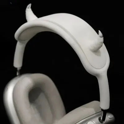 Corne du diable pour Airpods Max, housse de bandeau personnalisée, décoration d'écouteurs en résine et Silicone, étui d'accessoires pour écouteurs MaxY2k