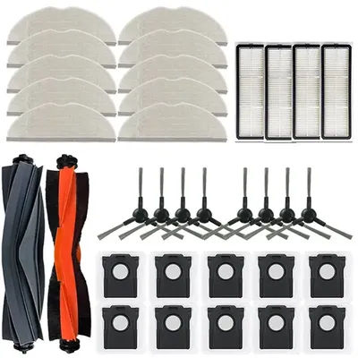[NEWA66Z!】 34Pcs For Dreame Mova S10 / Mova S10 Plus Robot Vacuum Accessories Dust Bags Mop Cloths Main Side Brushes Filters