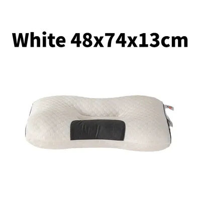 2PC Ergonomic Cervical Neck Pillow Soybean Fiber Massage Sleep Cushion for Home SPA Sleeping