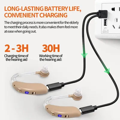 Aides auditives rechargeables, mini amplificateurs de son numériques intra-auriculaires Bluetooth, vente en promotion, haute qualité, pour les personnes âgées, usage quotidien à la maison.