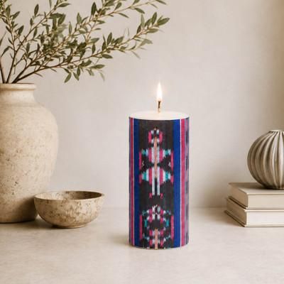 Nebaj Light,'Paraffin Pillar Candle Inspired by Mayan Nebaj Textiles'