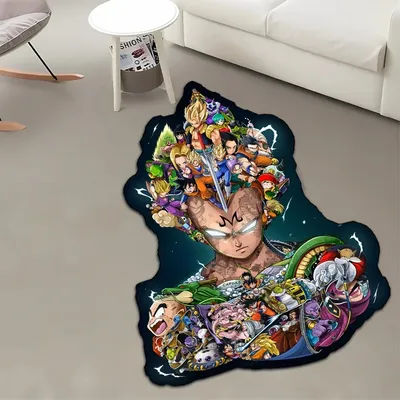 Anime Area Rug Goku Vegeta Gohan Broly Trunks Frieza Dragon Ball Color Rug Custom Handmade Carpet for Home Decor
