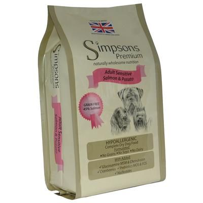 2x12kg Sensitive Adult Salmon & Potato Simpsons Premium Dry Dog Food