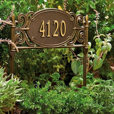 Marietta Lawn Plaque - Estate, Bronze/Verdigris - Frontgate