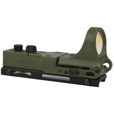C-MORE Railway Red Dot Sight w/Click Switch Olive Drab Green 6 MOA CRWOD-6