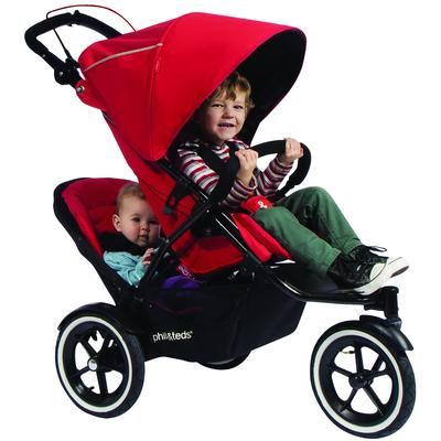 Phil & Teds Navigator 2 Buggy with Doubles Kit - Cherry