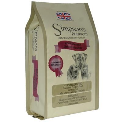 2x12kg Sensitive Adult Chicken & Potato Simpsons Premium Dry Dog Food