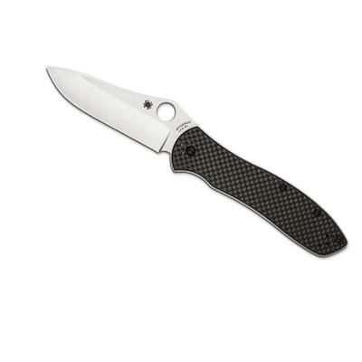 Spyderco Bradley Folder 2 Laminate Plain Edge Folding Knife Carbon Fiber G-10 Steel C134CFP2