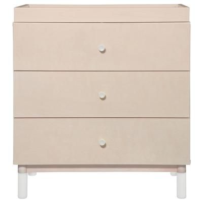Babyletto Gelato 3-Drawer Changer Dresser, White Color Feet w/Removable Changing Tray In Washed Natu