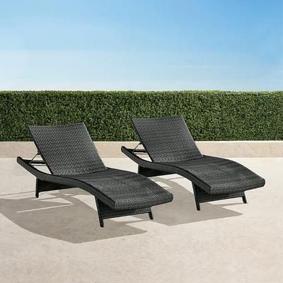 Set of 2 Original Balencia Black Chaise Lounges - Frontgate
