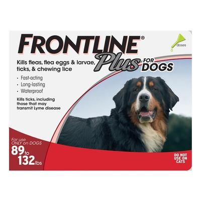 Frontline Plus For Extra Large Dogs (88 To 132lbs) Red 6 Pipettes