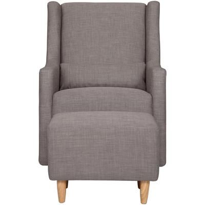Babyletto Toco Swivel Glider & Ottoman - Grey Tweed